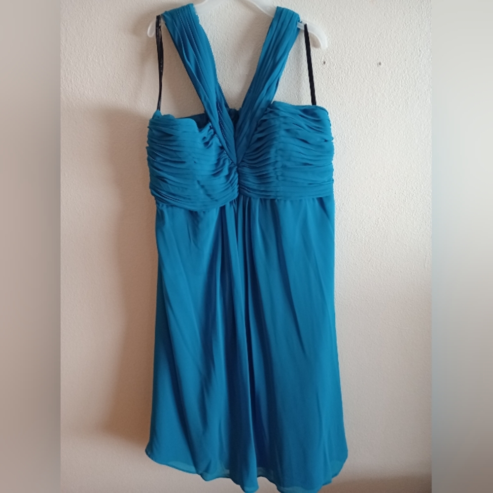 Blue/Teal Sleeveless Bridesmaid Dress